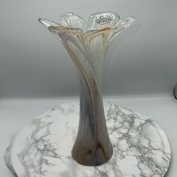 MURANO Made In Italy Glass Vase-New! - Picture 1 of 5